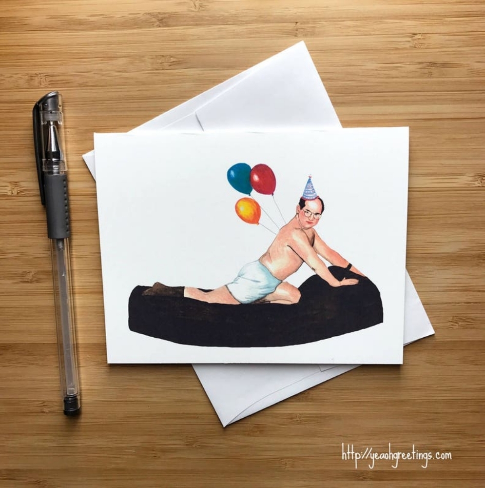 YeaOhGreetings | Seinfeld George Costanza | Birthday Card | Blank | 4 For $10!